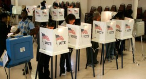People voting